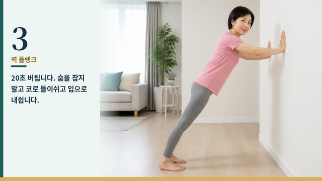 벽 플랭크 3